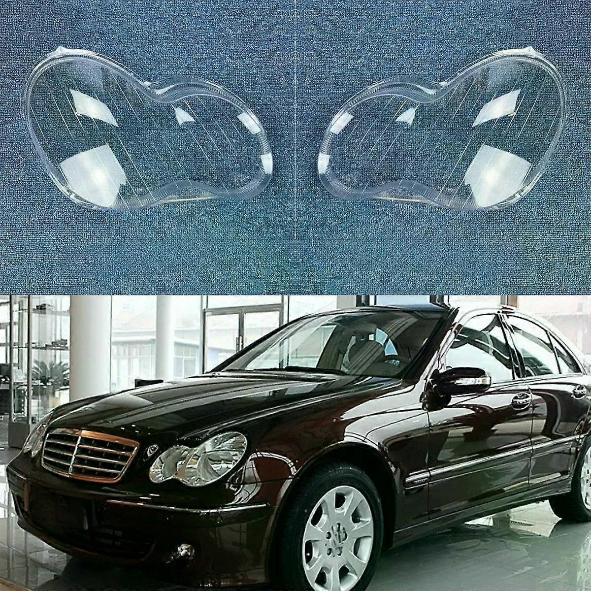 High qualityFor 2001-2007 Benz W203 C-Class C180 C200 C230 C260 C280 Front Headlamp Plexiglass Headlights Shell Cover Transparent Lampshades