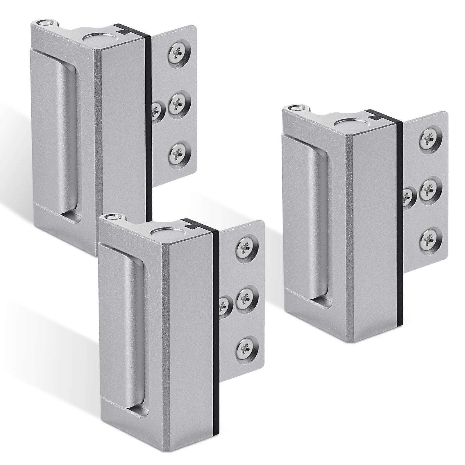 3Pack Home Security Door Reinforcement Lock for Childproofing, Durable Aluminum Construction, High Defender Security System
