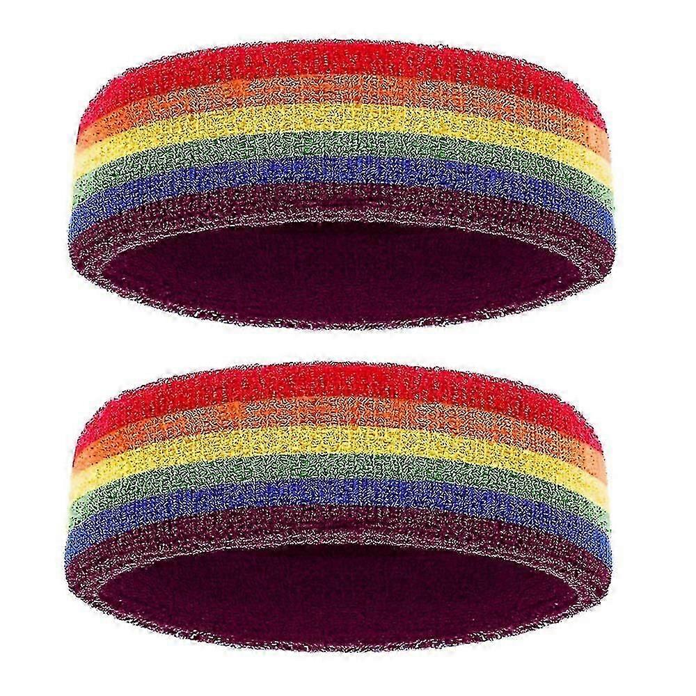 Rainbow Sports Headbands for Men & Women - Moisture-Wicking, Breathable, Secure Fit for Fitness & Pride Events