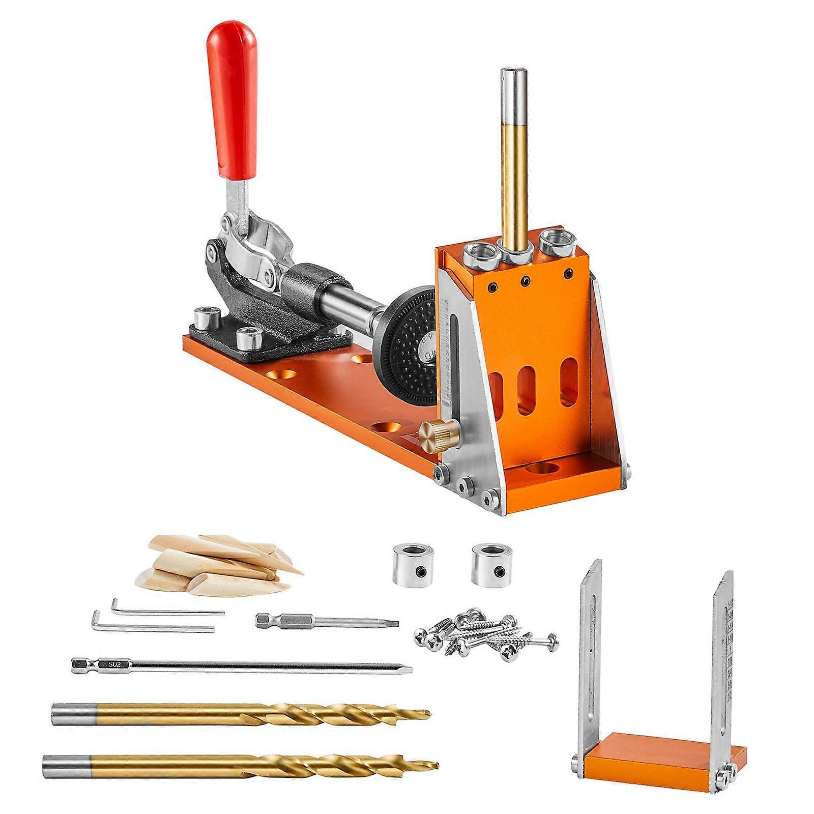 Pocket Hole Jig Kit Carpentry Joinery Woodworking System Adjustable Depth