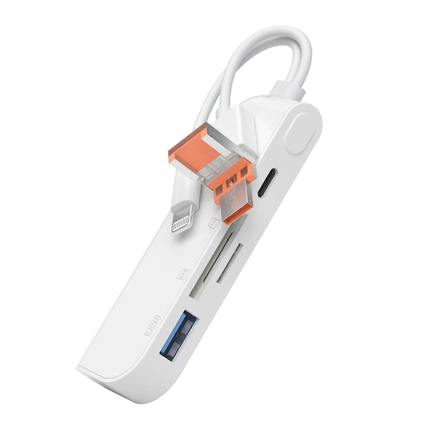 NK-9109TL Pro USB-C / Type-C, 8 Pin, USB to USB-C / Type-C, USB, TF / SD Card Multi-function Adapter