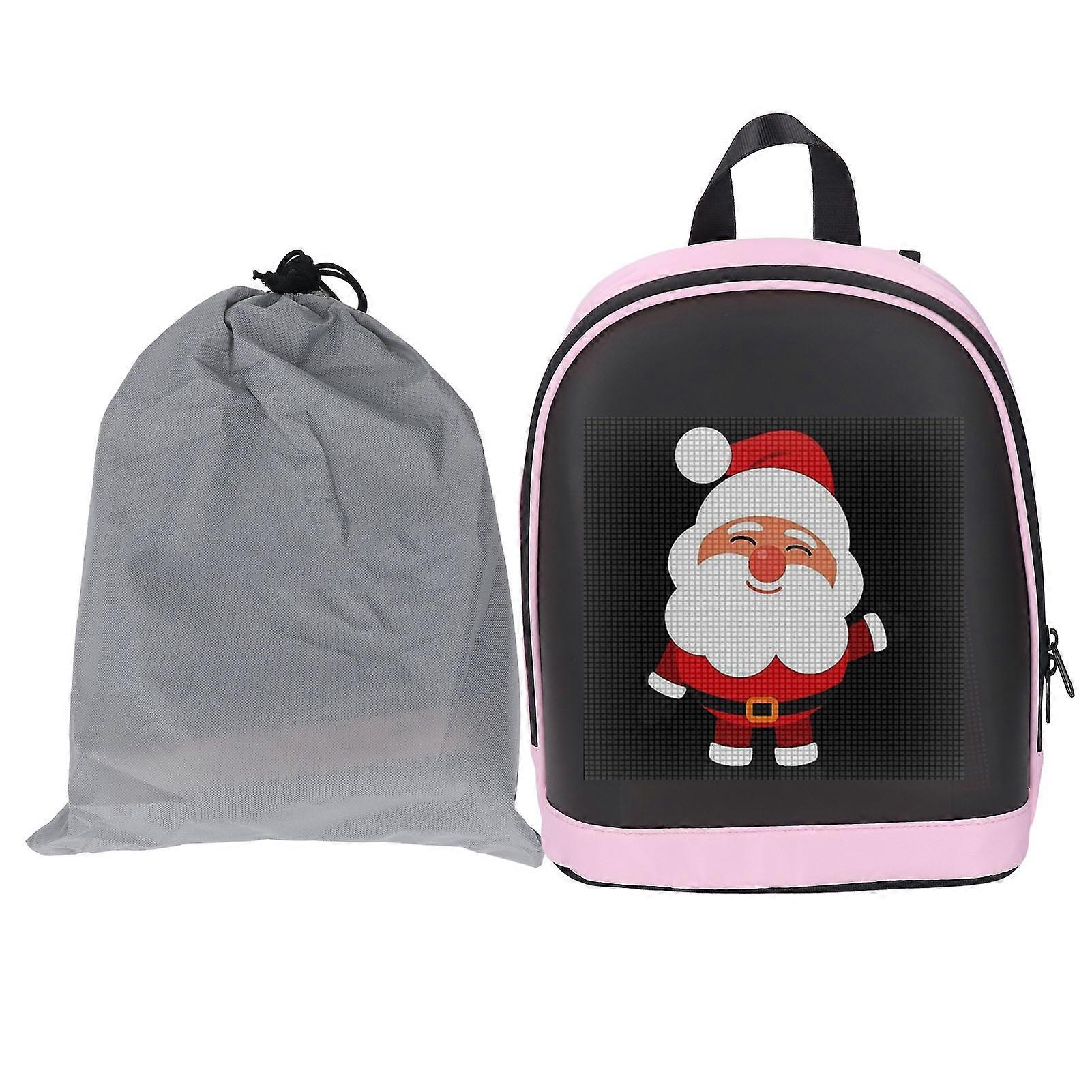 LED Backpack Cute Roseate 64x64 Programmable Full Color Screen APP Control LED Bag