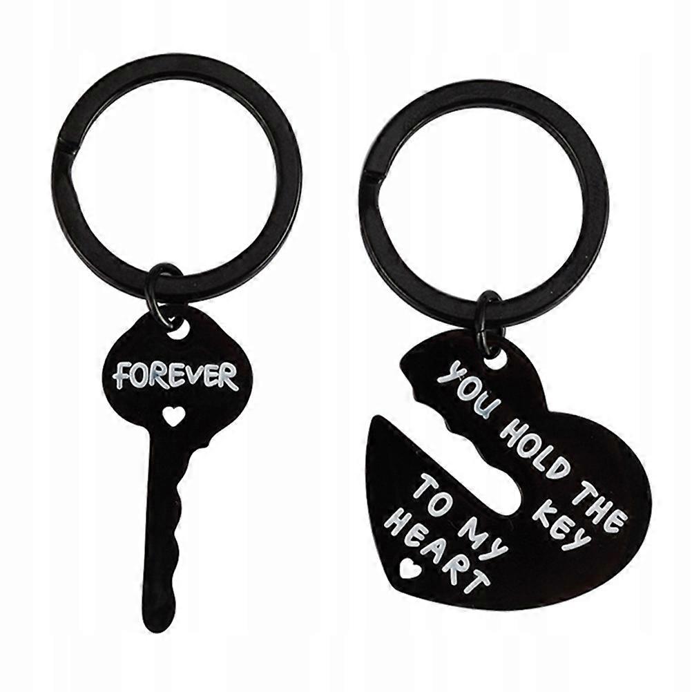 Keychain Without Pattern Fur Natural Heart With Rose Engraving