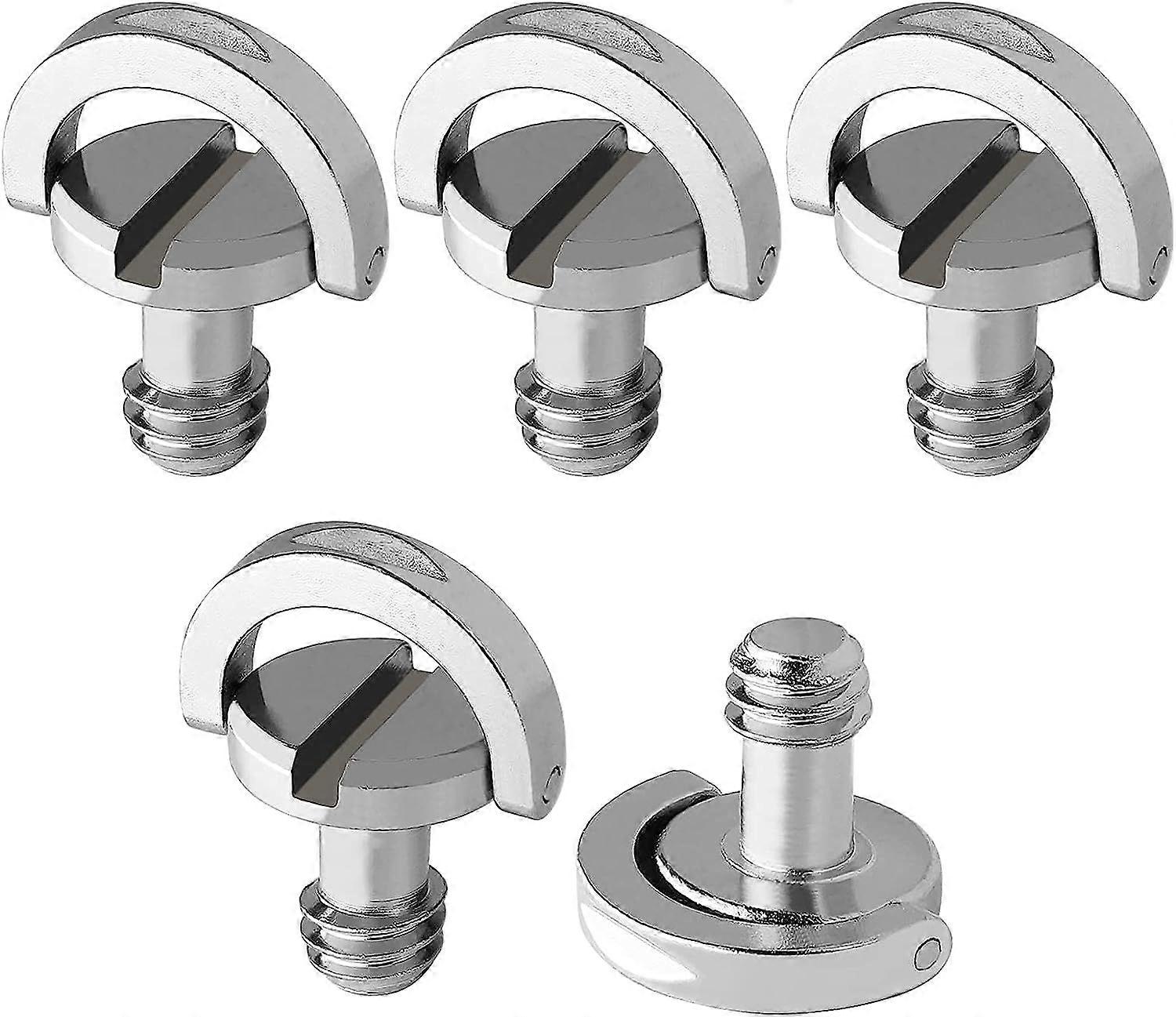 3mm(5 Pcs)Screws with D-Ring 1/4" Camera Screws, Camera Tripod Mount Screws, Quick Release Plate by Frgyee