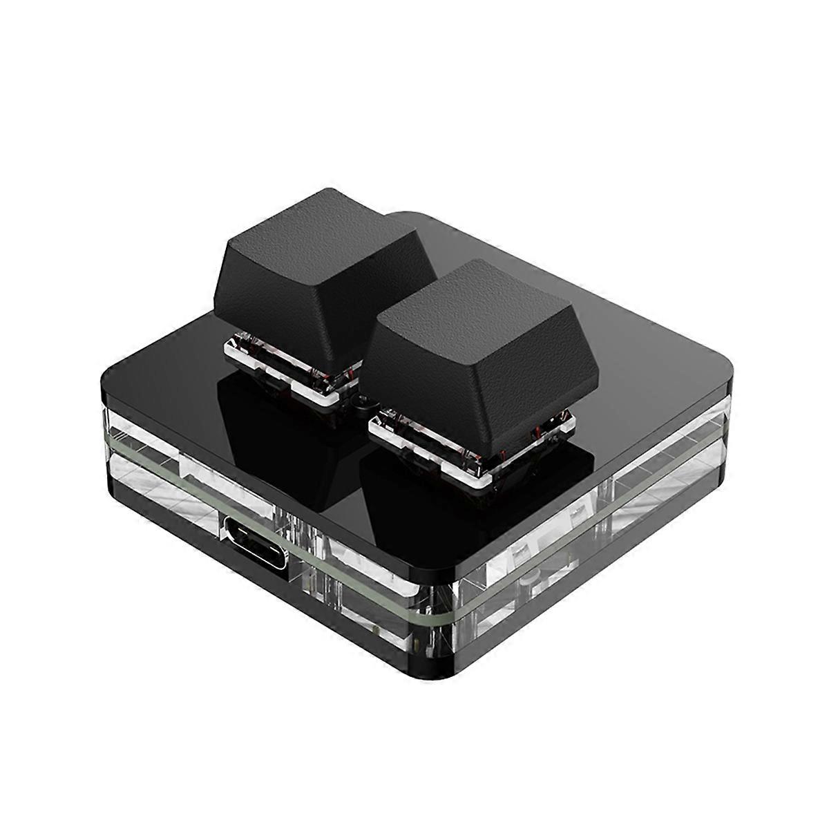 Mini-toetsenbord met 2 toetsen RGB Macro OSU-toetsenbord voor gamen, wit B
