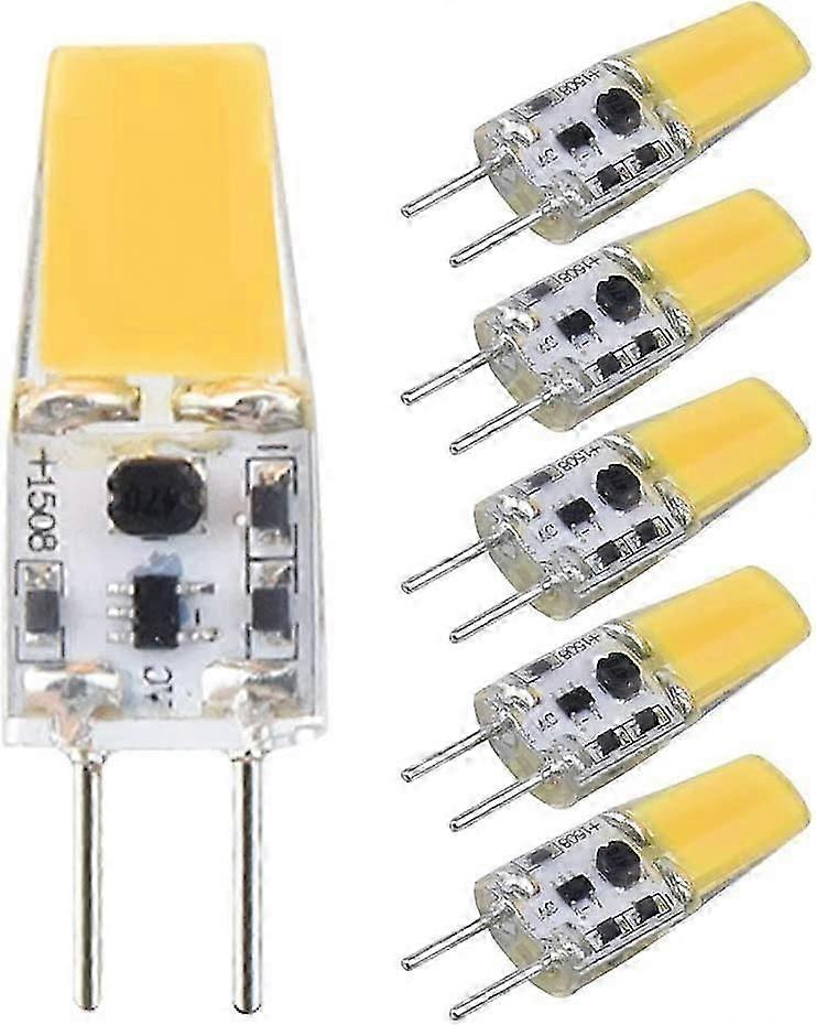 GY6.35 LED Lamp Epistar Sapphire Lamp Beads 1508 5W AC/DC12VCOB Pendant Lamp Insert LED Light Source Halogen Bulb (Non-dimmable, 5 Pack)