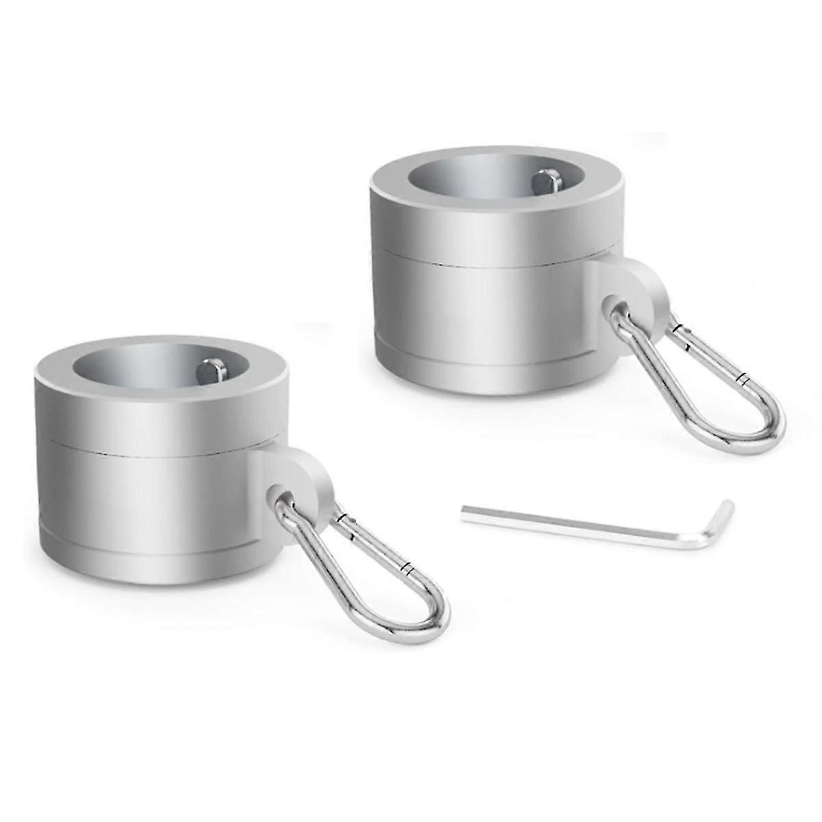 1 Pair Aluminum Alloy Flag Pole Rings 1In, 360 Degree Rotating Flag Mounting Rings for 0.75-1.02 Inch Diameter Flagpole