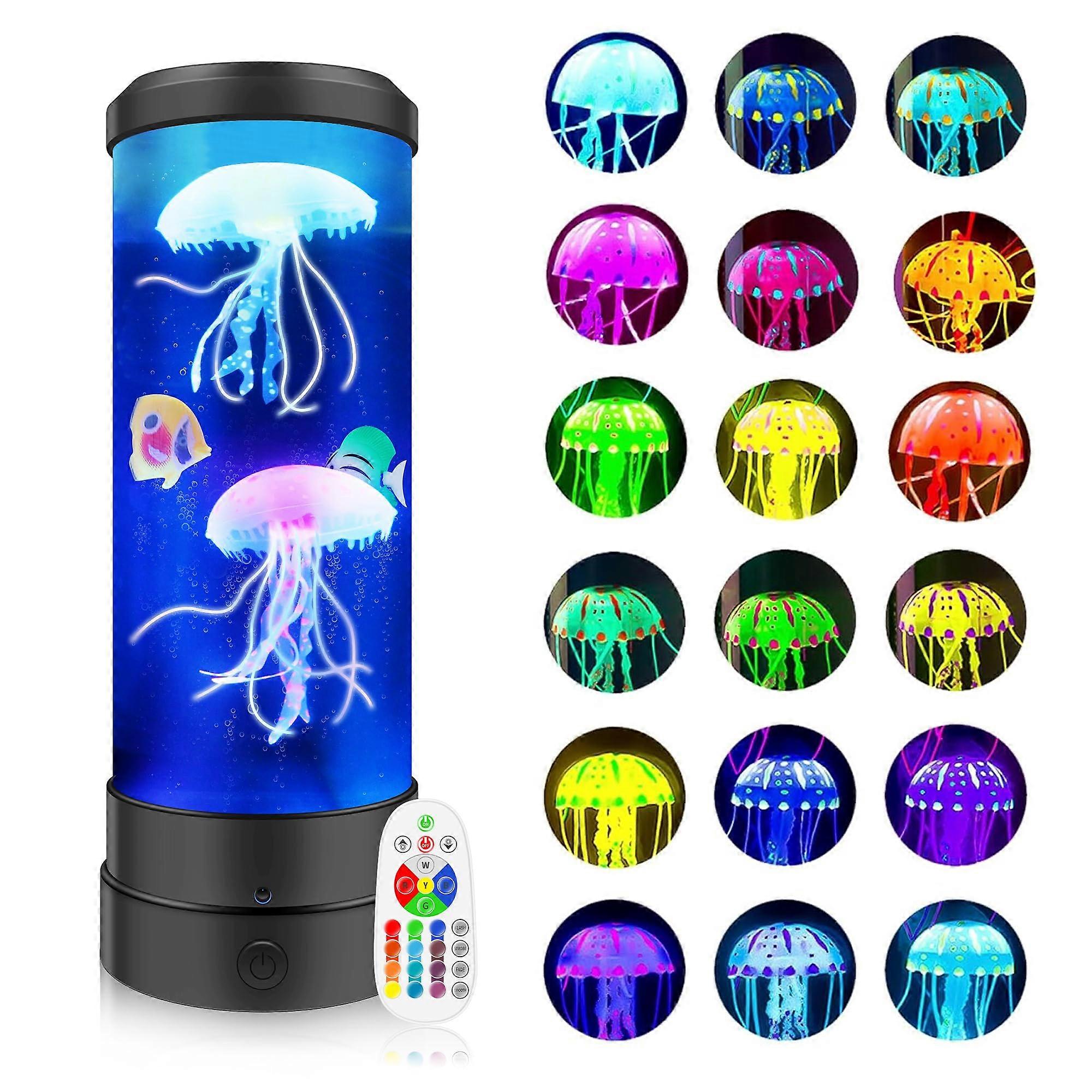 Jellyfish Lamp, 17 Colors Changing Lamp Table with, USB Powered