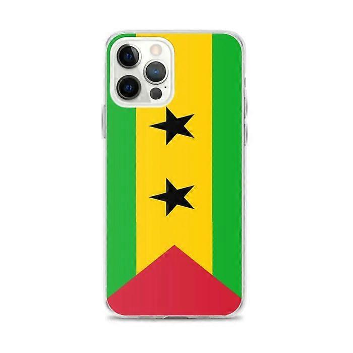 Phone Case – São Tomé and Príncipe Flag – Compatible with iPhone 12 Pro Max – Soft Case – Durable and Shock-Resistant – Pixelforma