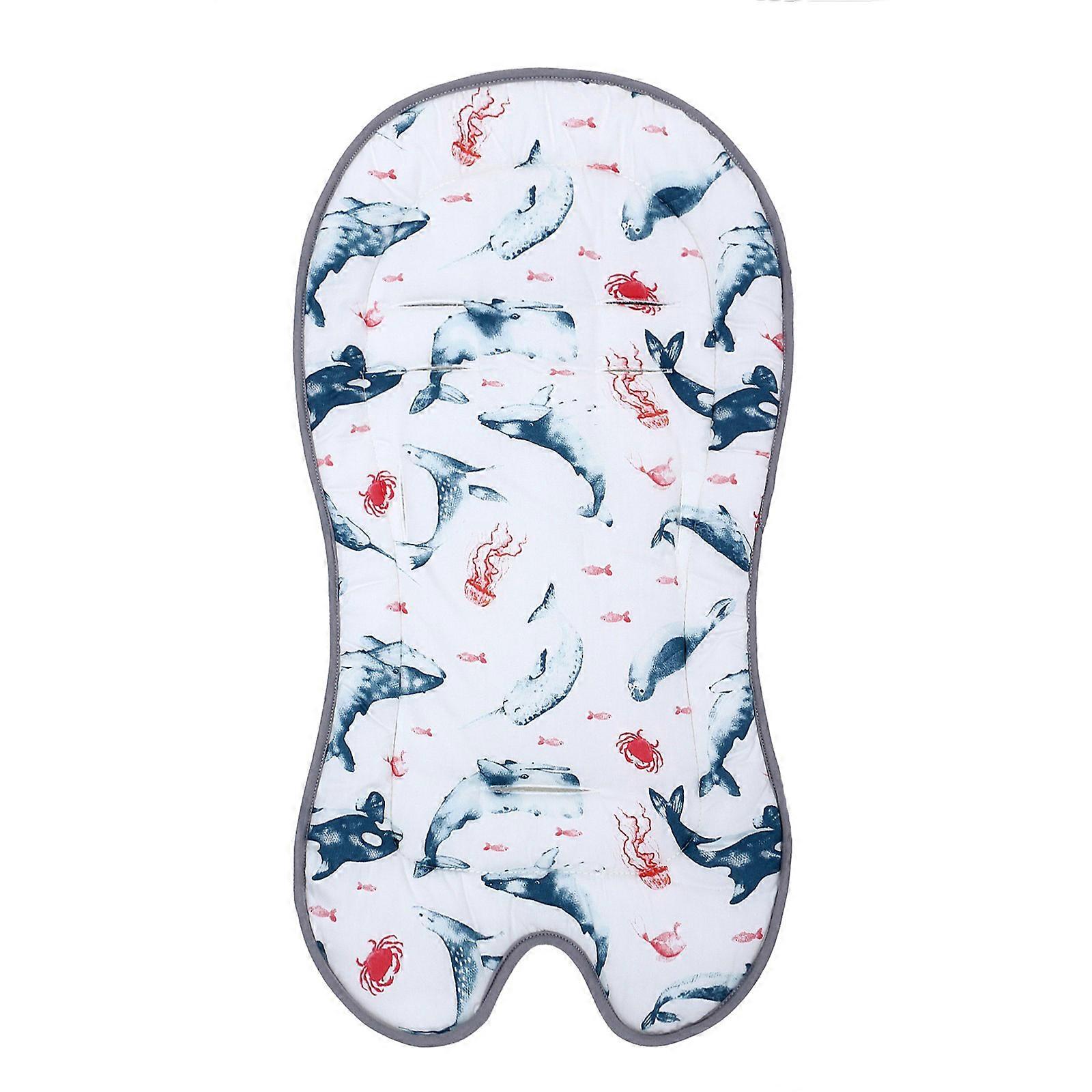 Universal Baby Carriage Cushion Reversible Design Comfortable Strollers Seat Pad for Strollers and Infant Car Seat