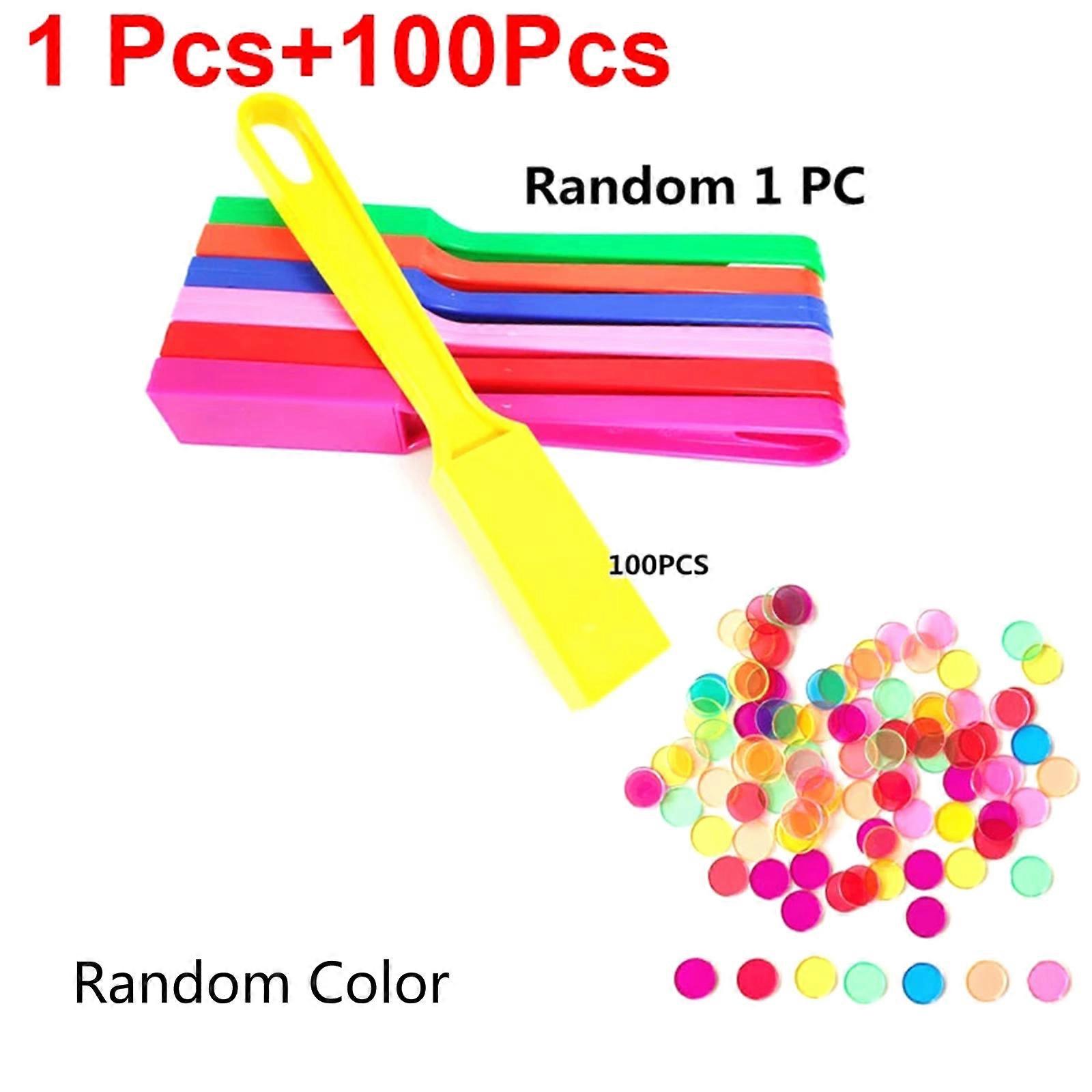 Interesting Magnetic Wand Set with Transparent Bingo Chips for Learning Sensory Bins Science Counting Sorting Pattern Multicolor