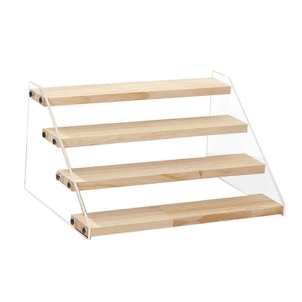 Wooden Display , Clear Rectangle Stands Shelf for Display