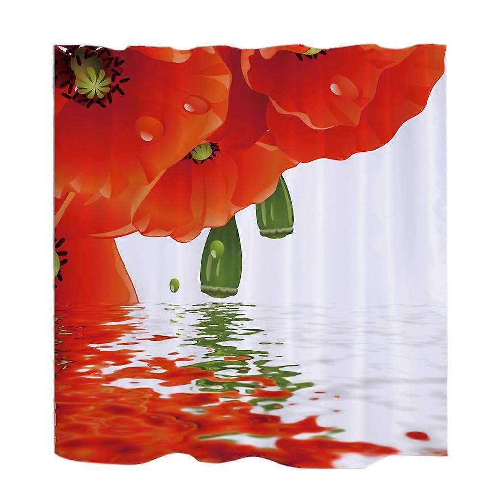 Fabric Bathroom Shower Curtain Panel Decor with Hook Bathroom Use