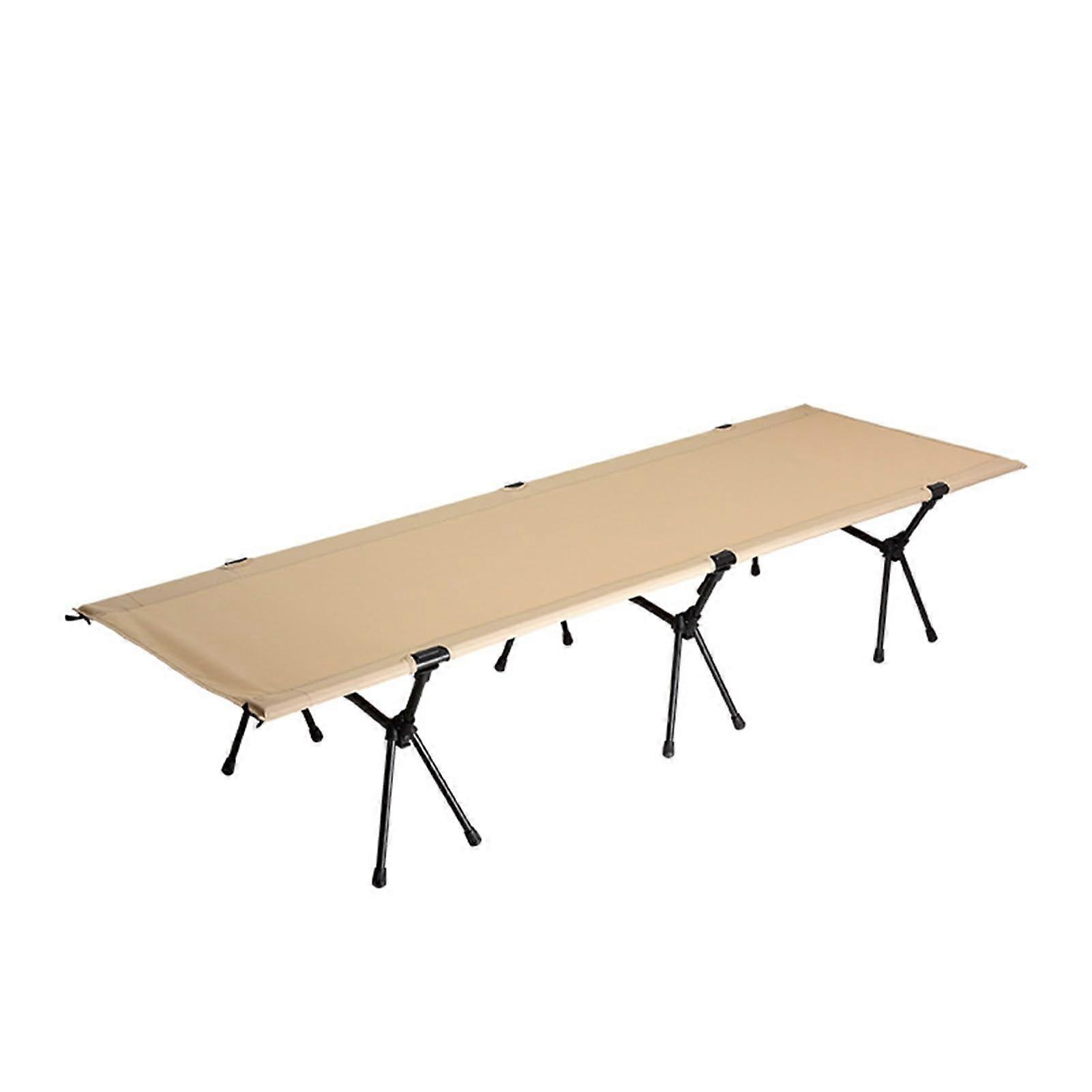 Folding Bed with Aluminium Alloy Frame, Lightweight and Portable, Foldable Storage, Ideal for Camping and Hiking, Khaki