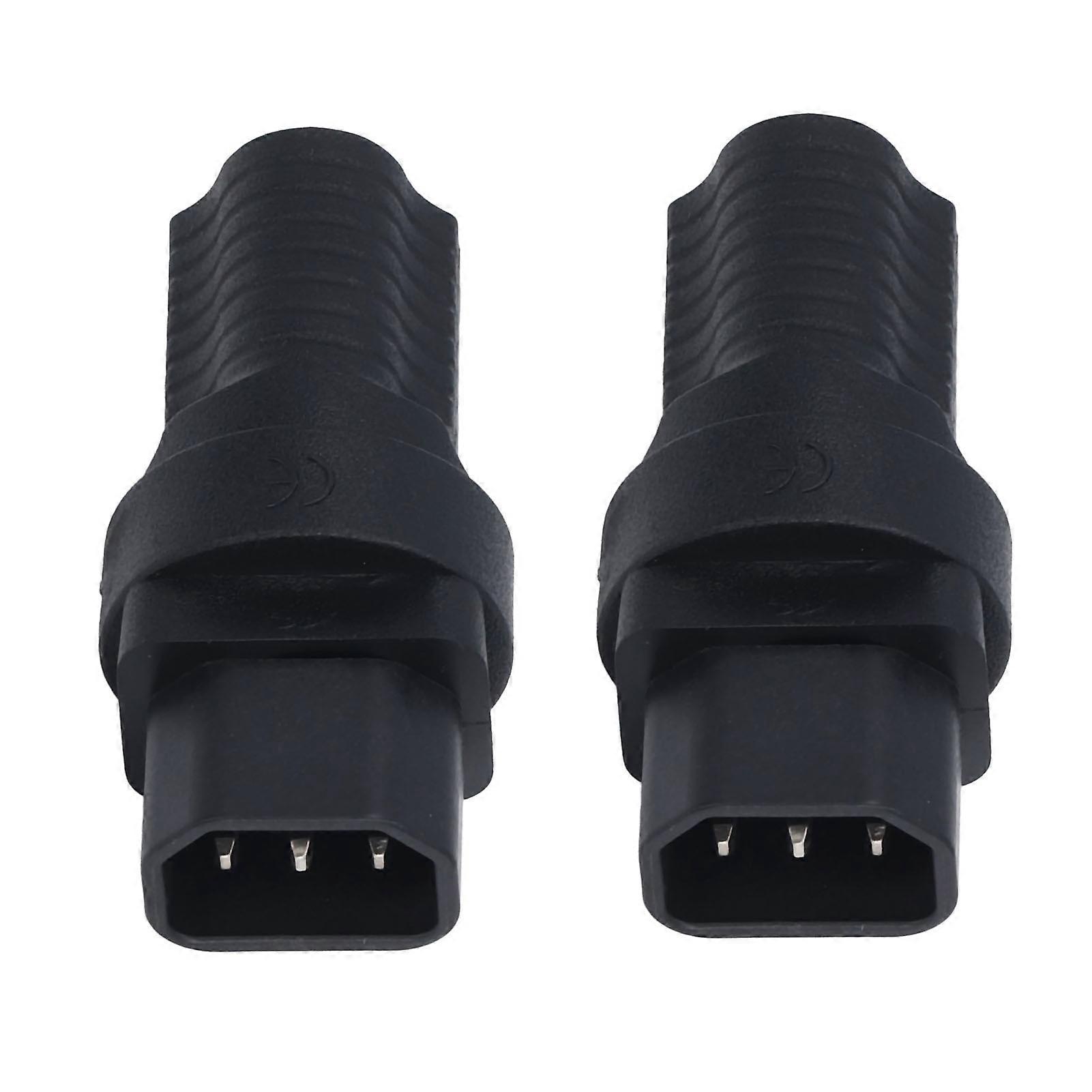 2-Pack IEC320 C14 to NEMA 5-15R Power Adapter for Server PDU, UPS, and More Devices