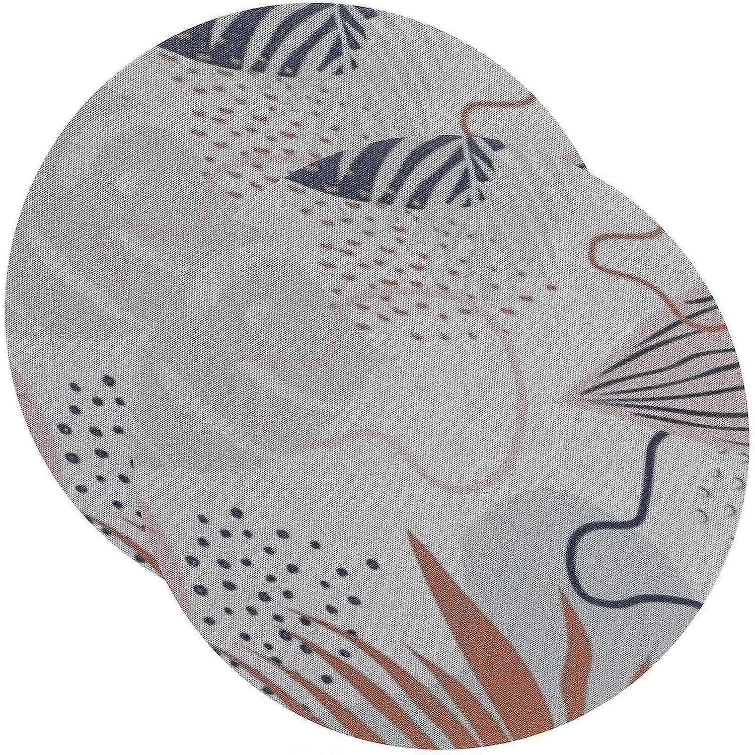 2pcs Mouse Pad Anti-skid Pattern Mouse Mat Circle Mouse Pad Desk Mouse Pad