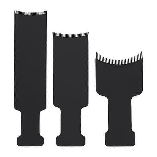 3Pcs Balayage Highlighting Boards Set Flat Surface Sharp Edges Curved Comb Teeth for Hair Dye Quick Removal