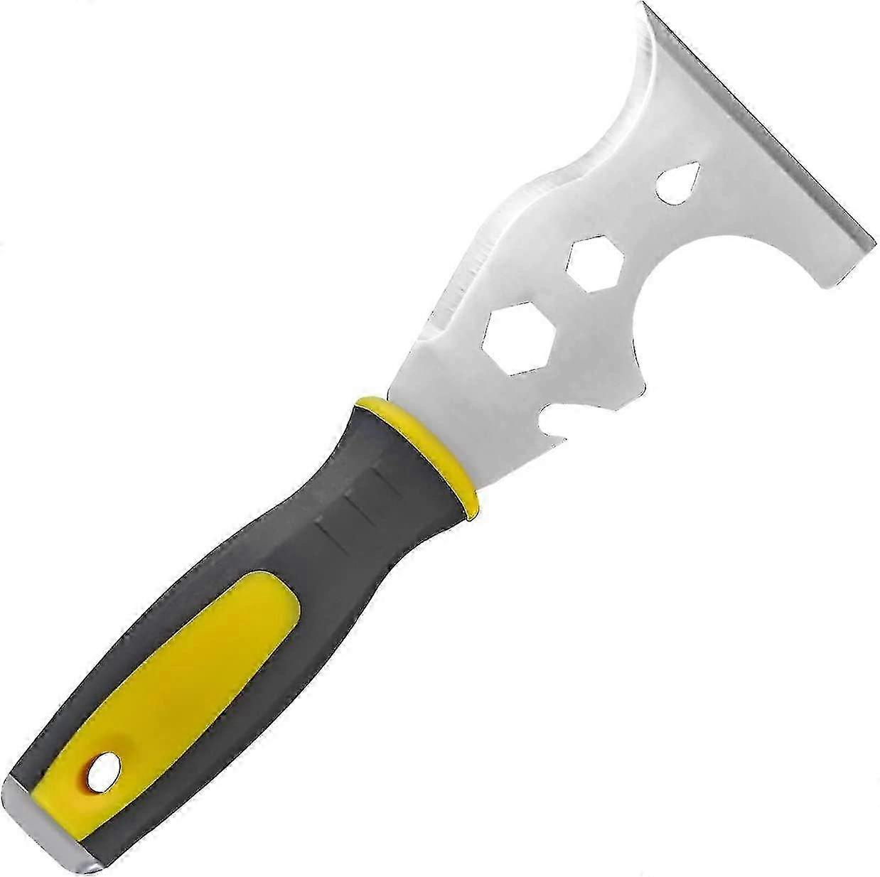 13-in-1 Stainless Steel Wall Scraper with Soft Grip - Paint Stripper & Putty Knife (1pc)