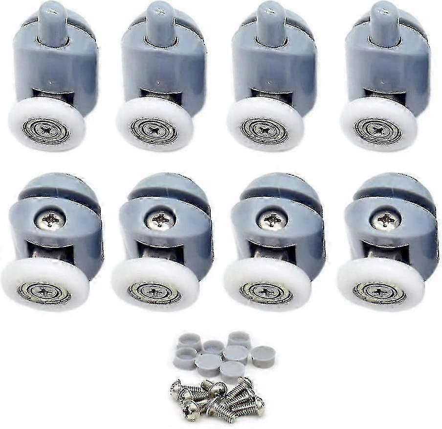 8-Piece 23mm Shower Door Rollers for Sliding Bathroom Enclosure Replacement
