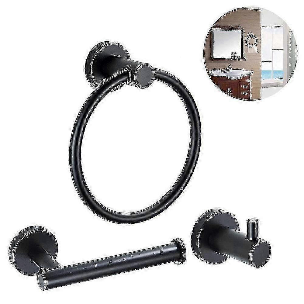 3-Piece Bathroom Hardware Set with Robe Hook