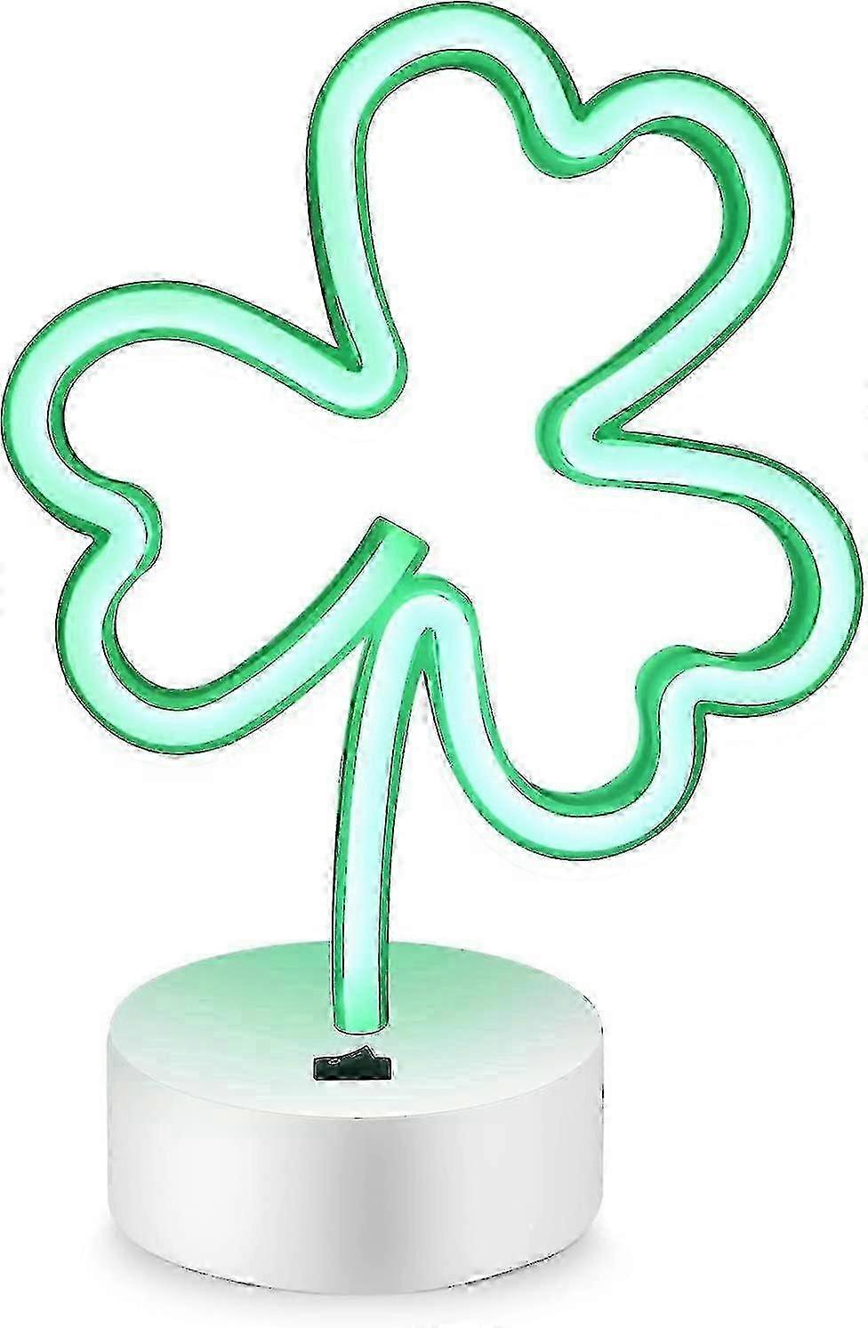 セントパトリックスデーシャムロックネオンライト - USB /バッテリーLEDの装飾