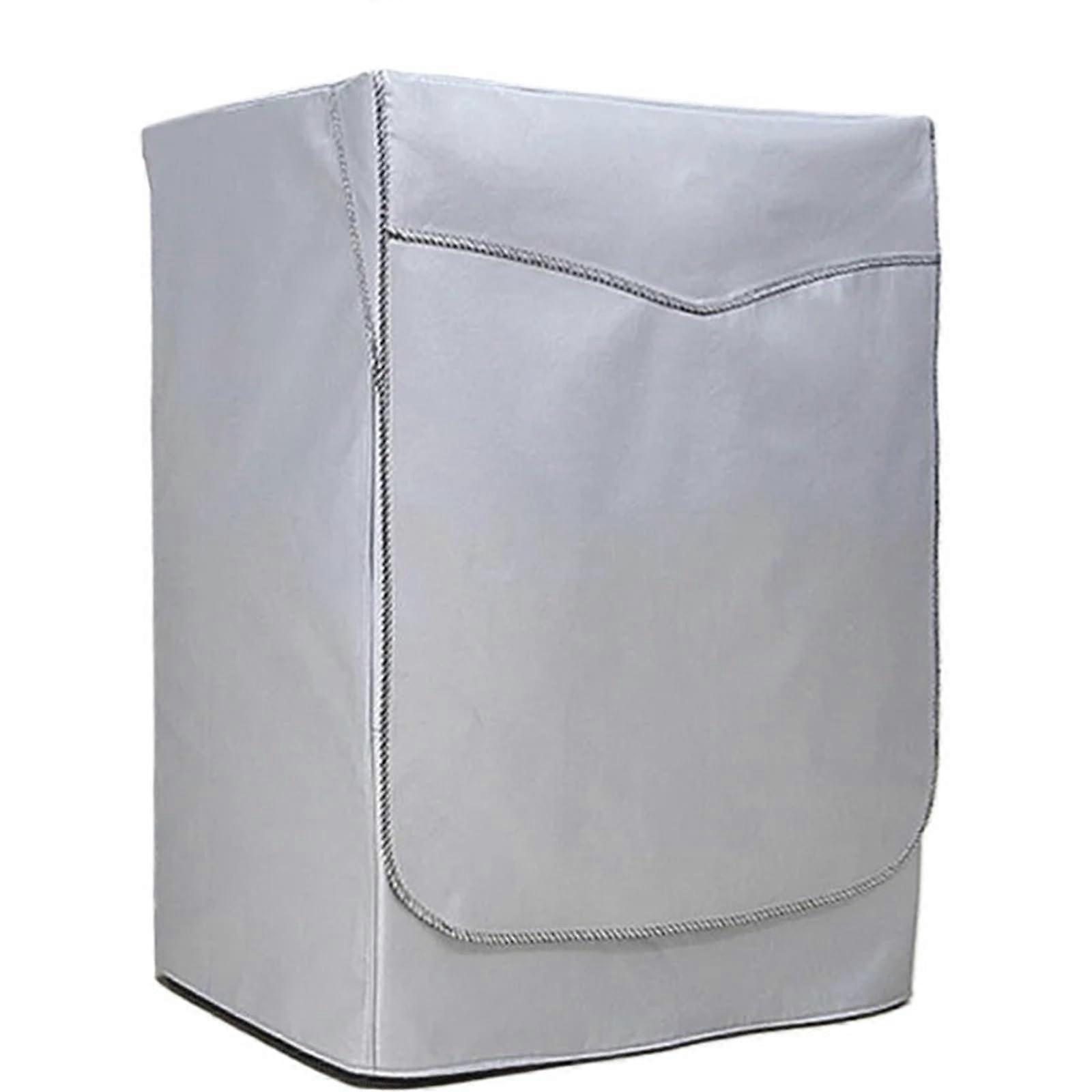 Waschmaschinenabdeckungen, 2er-Pack, vollautomatisch, Polyester, silber (60x60x85cm)