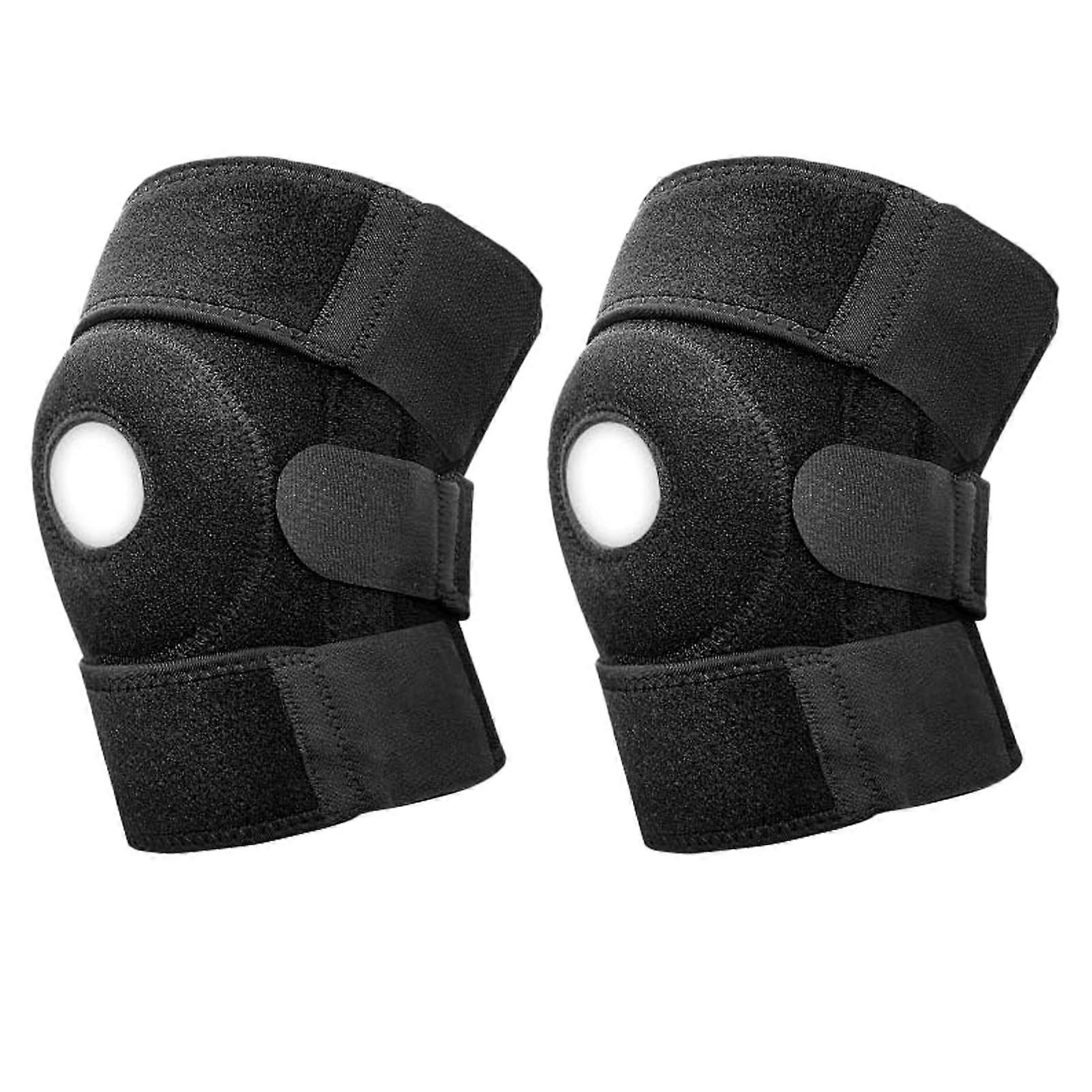 Knee Protectors Running And Jump Rope, Double-Strap Stability, Adjustable Compression, 2-Piece Set Keeps Knees Aligned