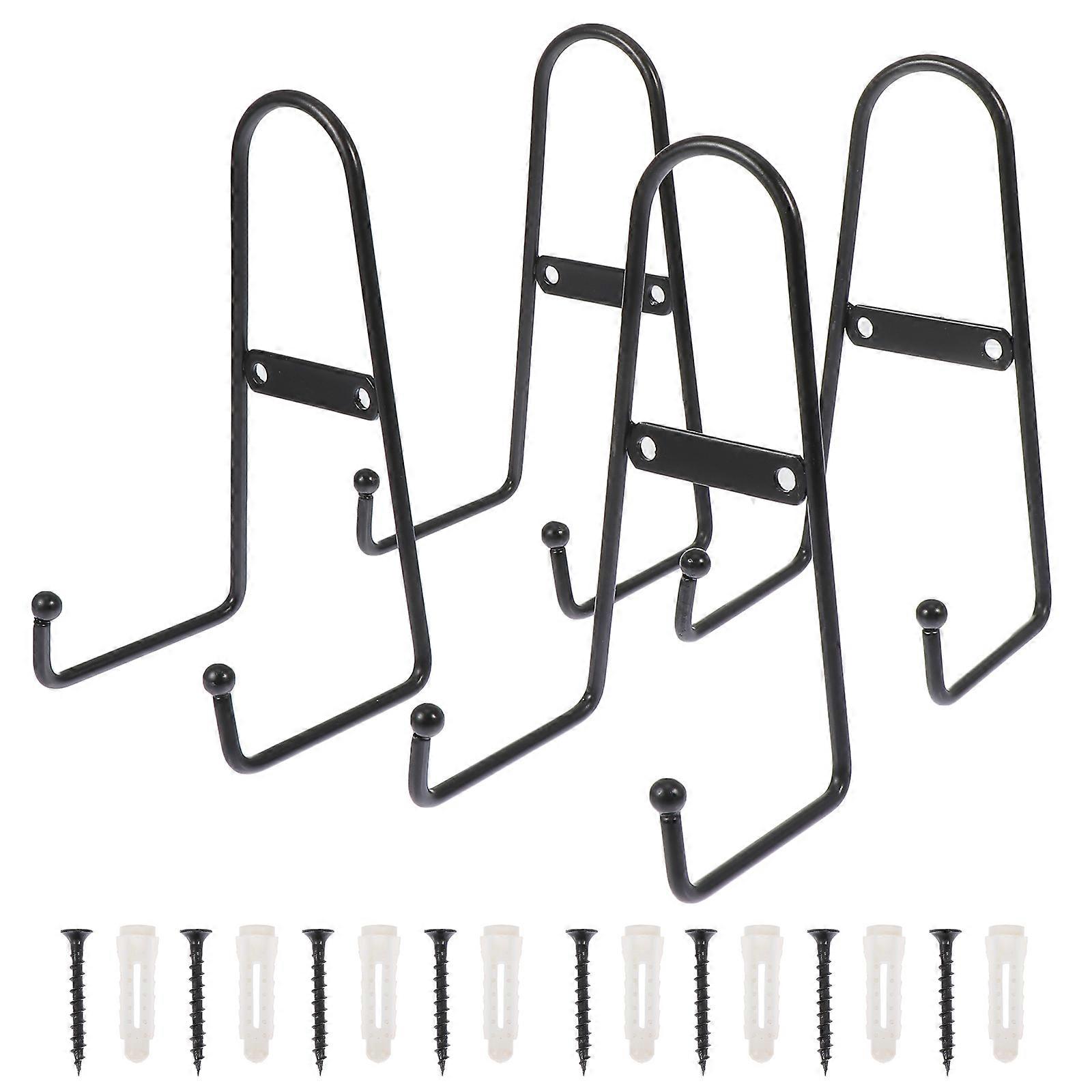 4pcs Metal Display Racks for Plates Elegant Stands for Artwork, Ceramic Products & Tableware Sturdy Base & Compact Design for Home & Retail Use