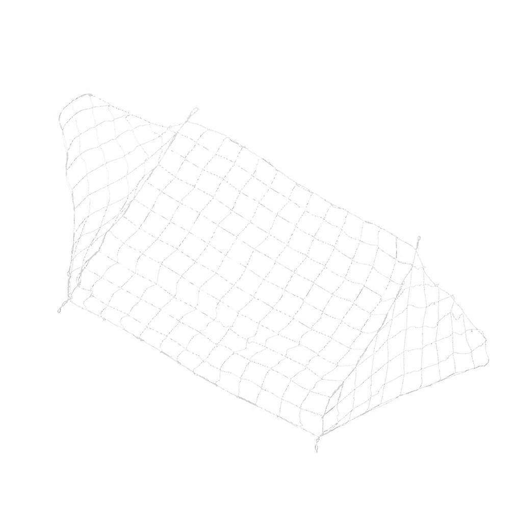 Durable Lightweight White Soccer Goal Net Replacement for Training and Team Use, Easy Assembly for Full Size Goals