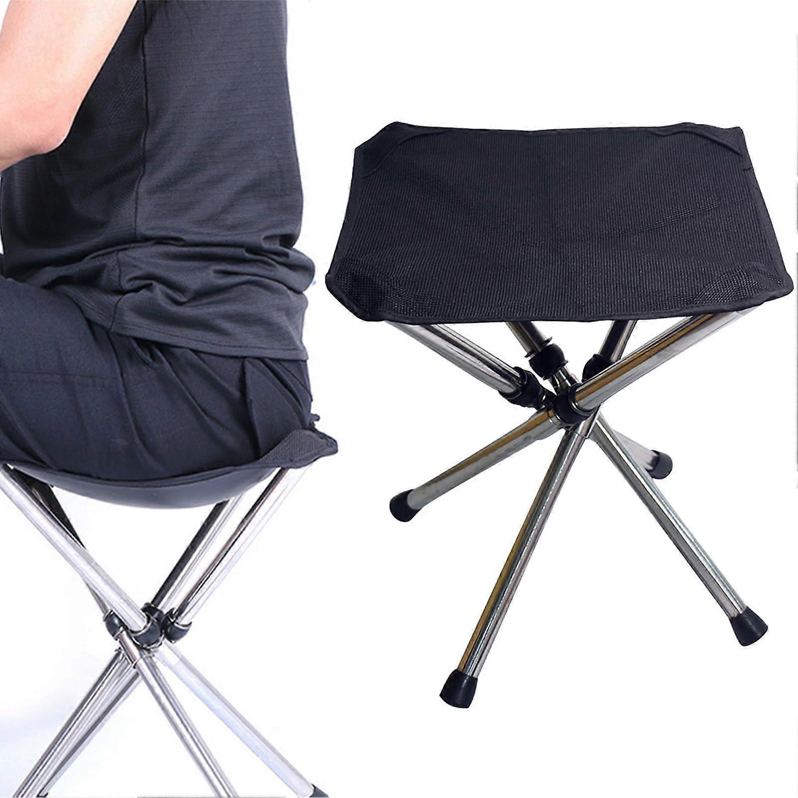 2 Stools Telescopic Stool with 4 Legs for Fishing Outdoor Chairs for Hiking, Backpacking, Beach Trips 2 Pieces Large