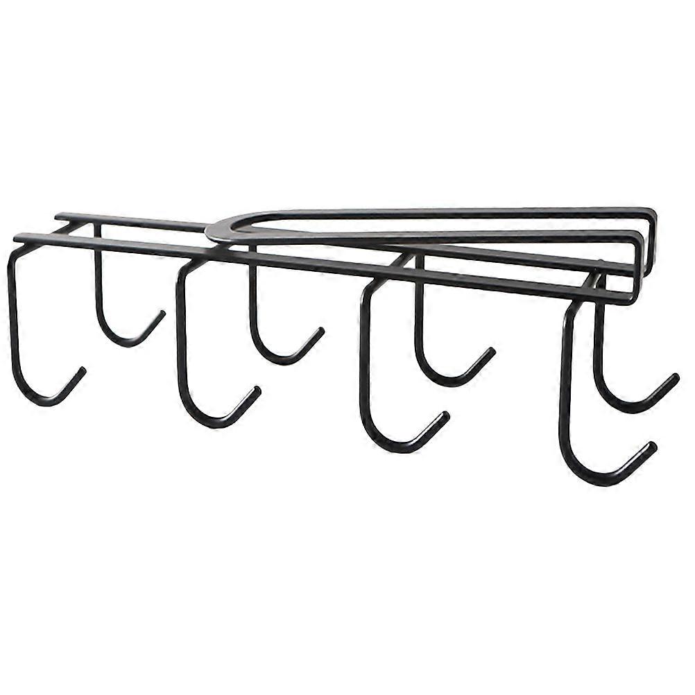 Cup Hanger Under Cabinet Shelf Coffee Tea Cup Accessory Black 27.5X8.5X7.5CM 1Set