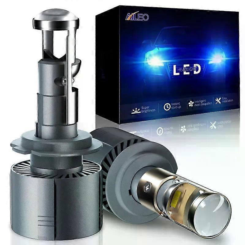 2 stk H7 LED Canbus Super Mini Projektor Linse H11 9005 HB3 9006 HB4 80W Automobiler Pære 16000LM Konverteringssæt RHD LHD