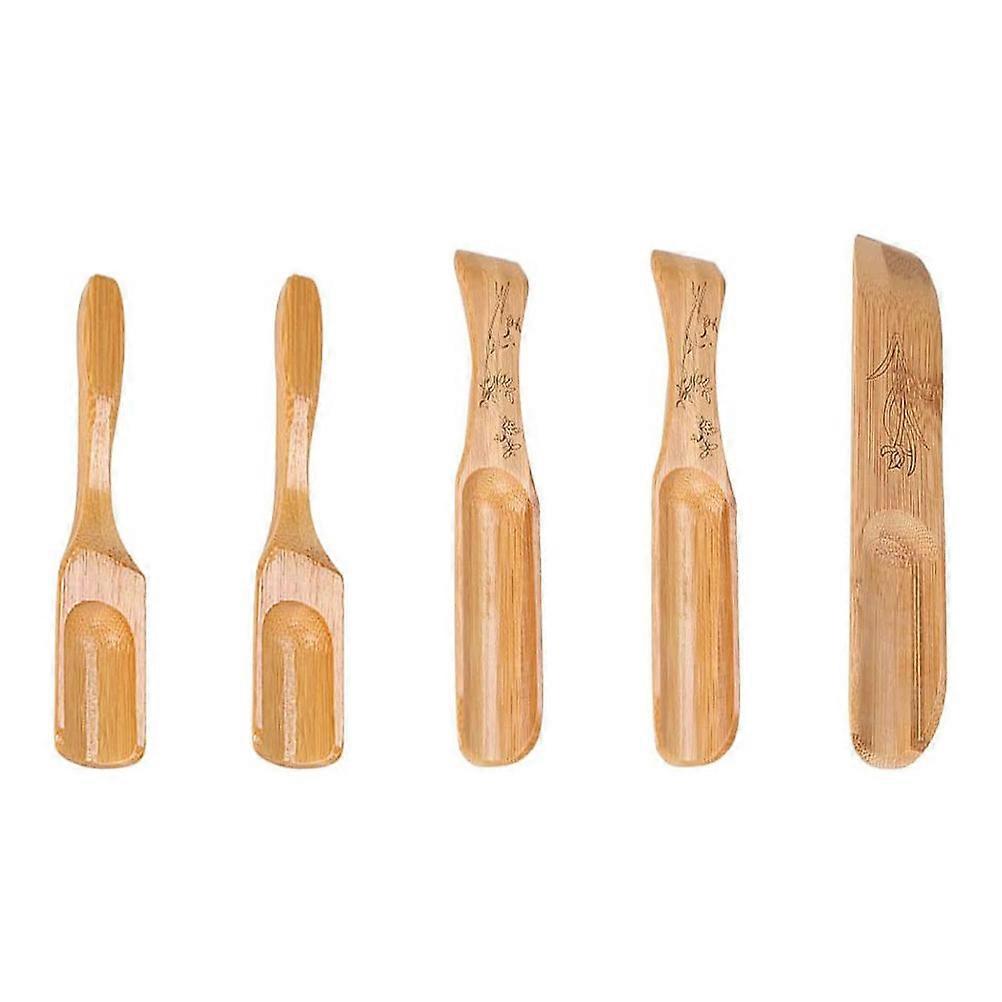 Multi-Function Tea Scoops Kung Fu Tea Accessories Restaurant Fish Tail Shape Spice Handling 5Pcs
