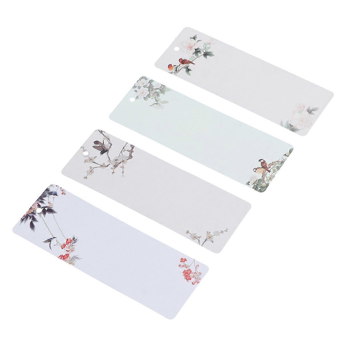 Flower And Bird Tags Paper Decorative Items For General Users 14x5x0.01cm 40Pcs
