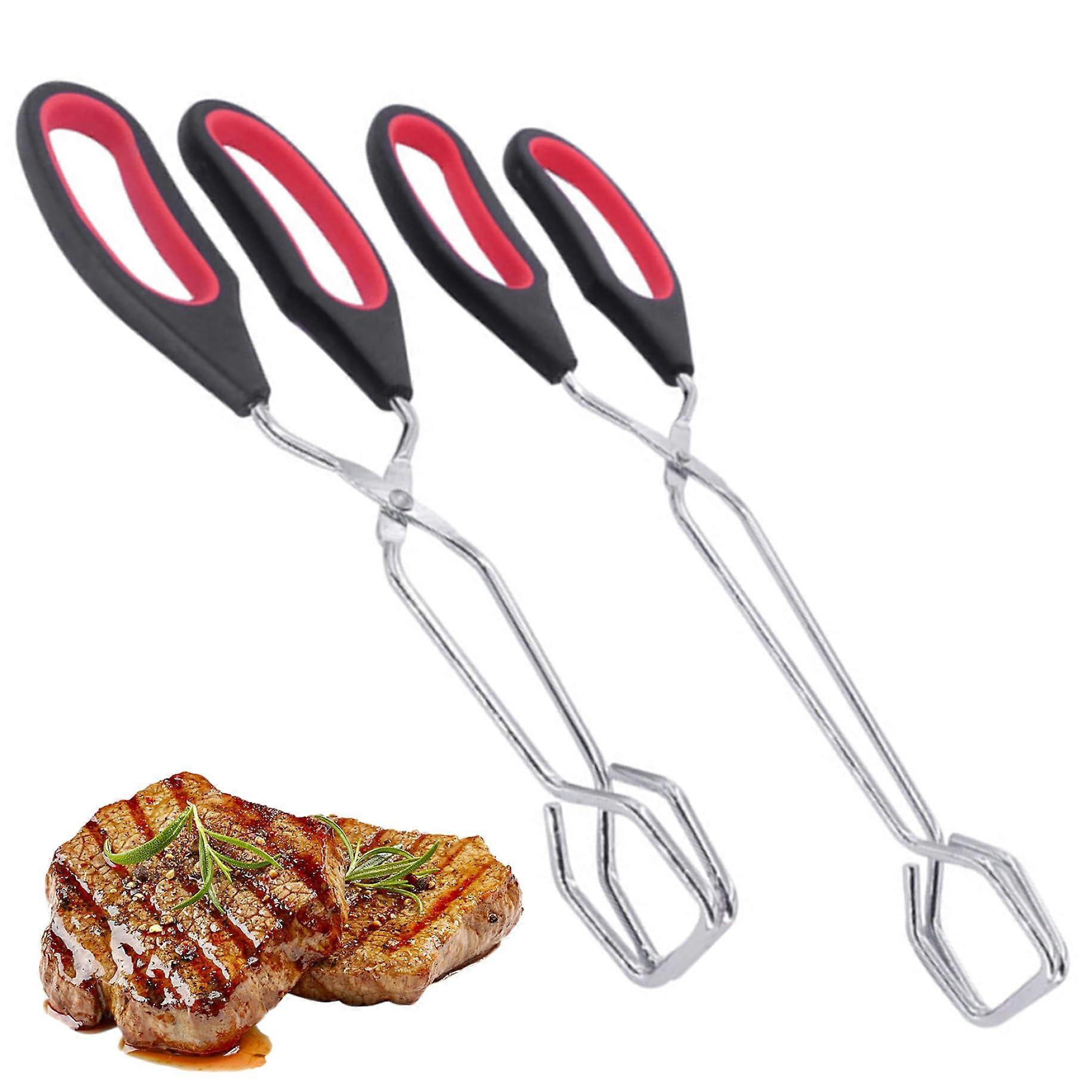 Barbecue Tongs for Grill (Red)