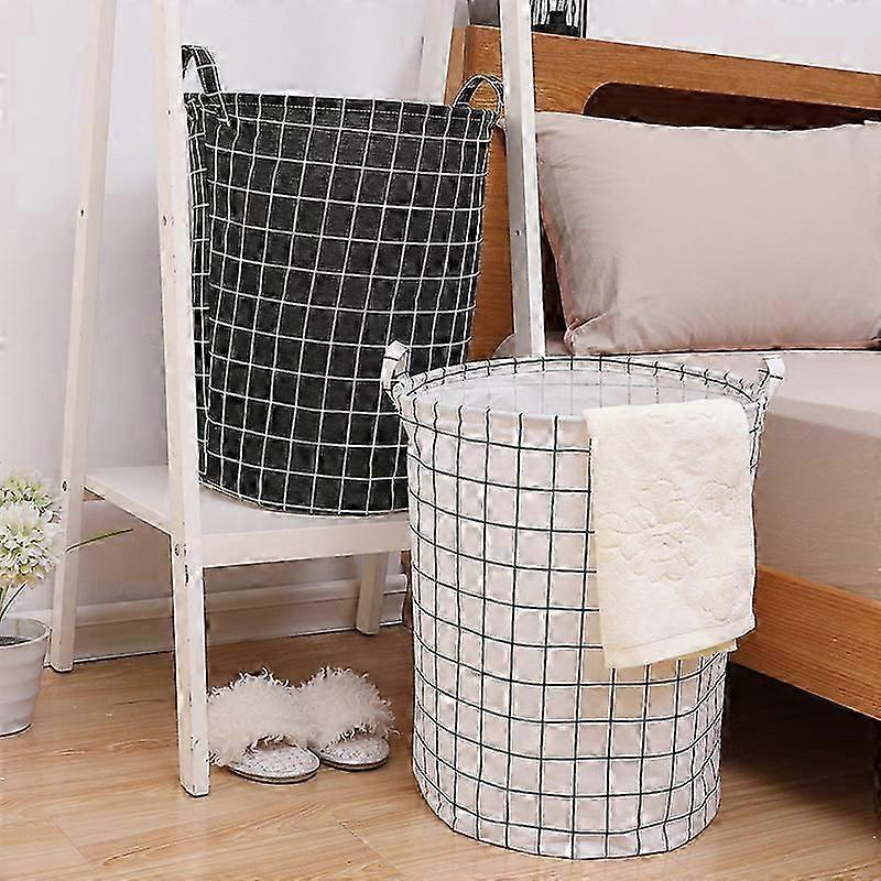 2-piece collapsible laundry basket with handle and drawstring waterproof