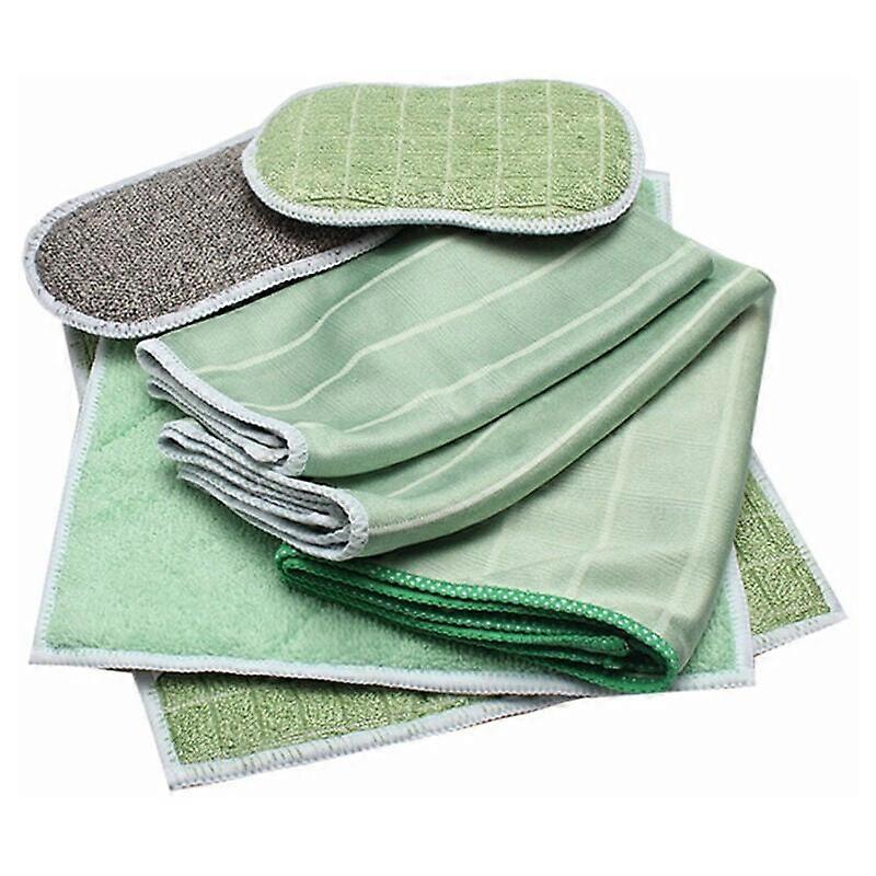 Set of 6 Bamboo Microfiber Cloth for Windows Mirrors Tiles Bodywork Microfiber Bamboo Glass Household Bathroom