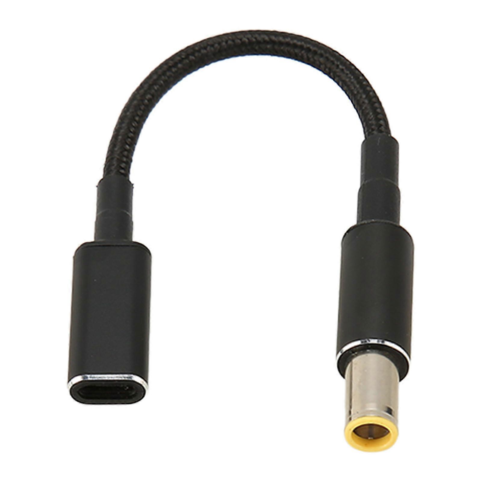 Adaptateur USB C vers DC, port de type C vers DC 7,9 x 0,9 mm, rallonge PD 100 W, cordon de charge pour ordinateur portable Lenovo