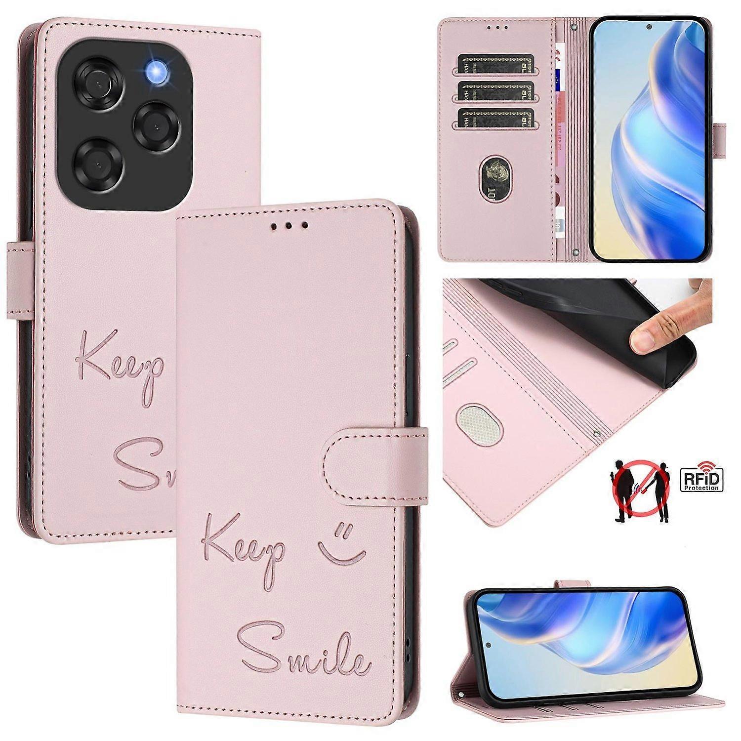Smile RFID Leather Phone Case For Coolpad X100
