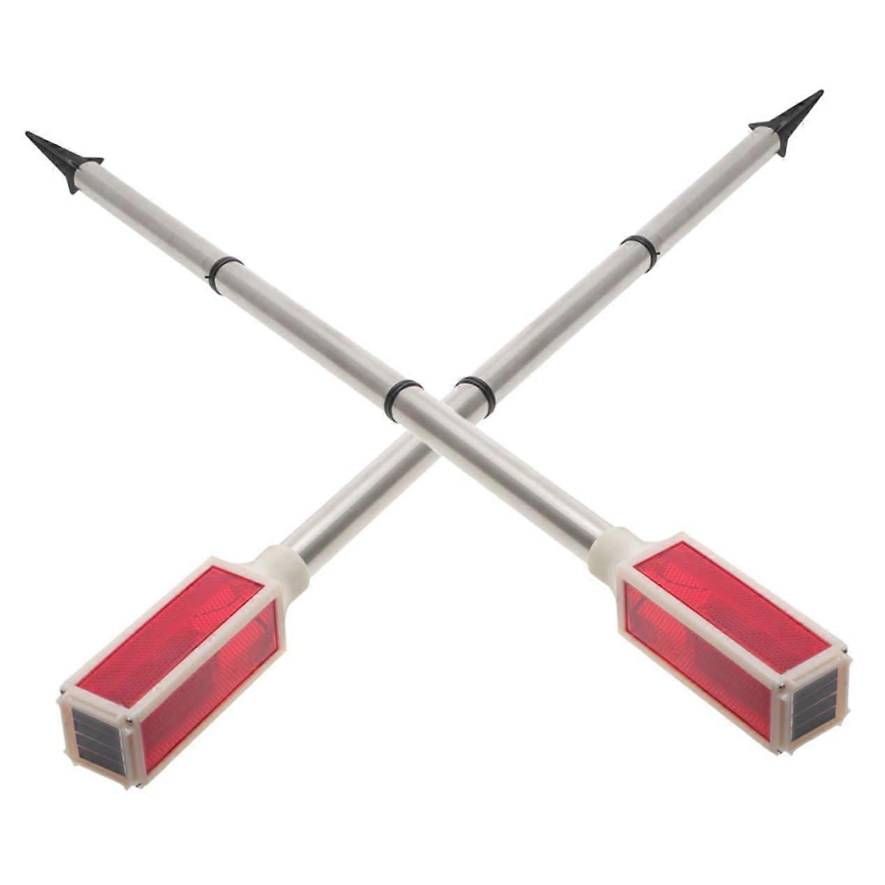 Lane Warning Light Driveway Reflectors - Pack of 2 Solar Powered Driveway Marker Lights for Enhanced Visibility and Safety