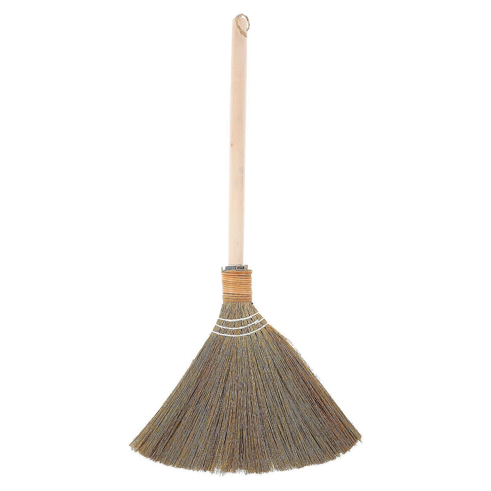 わらのほうき小さな泡立て器ほうきレトロな掃除ほうきデスク中庭ガレージロビーモールマーケット歩道デッキ用クリーニングブラシ