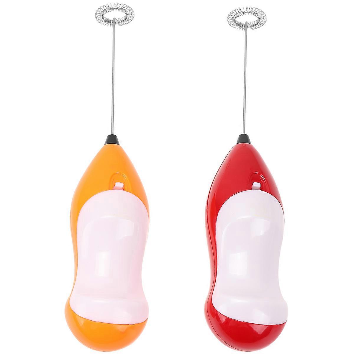 Kitchen Tools 2PCS Electric Makers Handheld Mini Eggbeaters for Home Cooking Stainless Steel Simple Design Milk Frothing