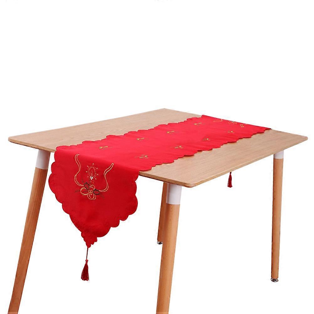 Table Cloths for Party Rectangular Polyester Table Cover for Christmas Decor Red 175 x 40 x 0.2cm 1Pcs
