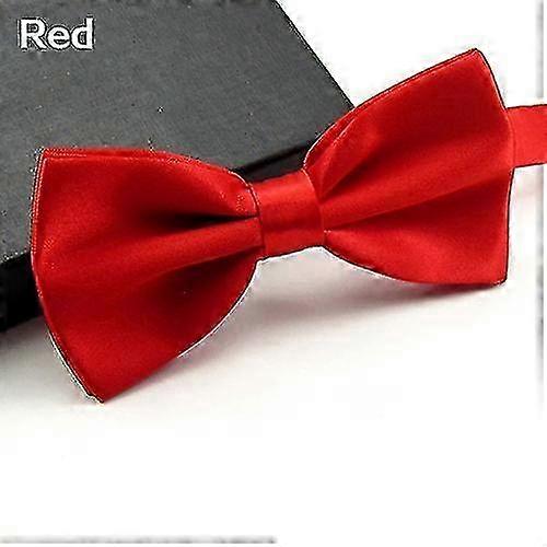 Men's Classic Solid Color Adjustable Bow Tie for Tuxedo Wedding Party