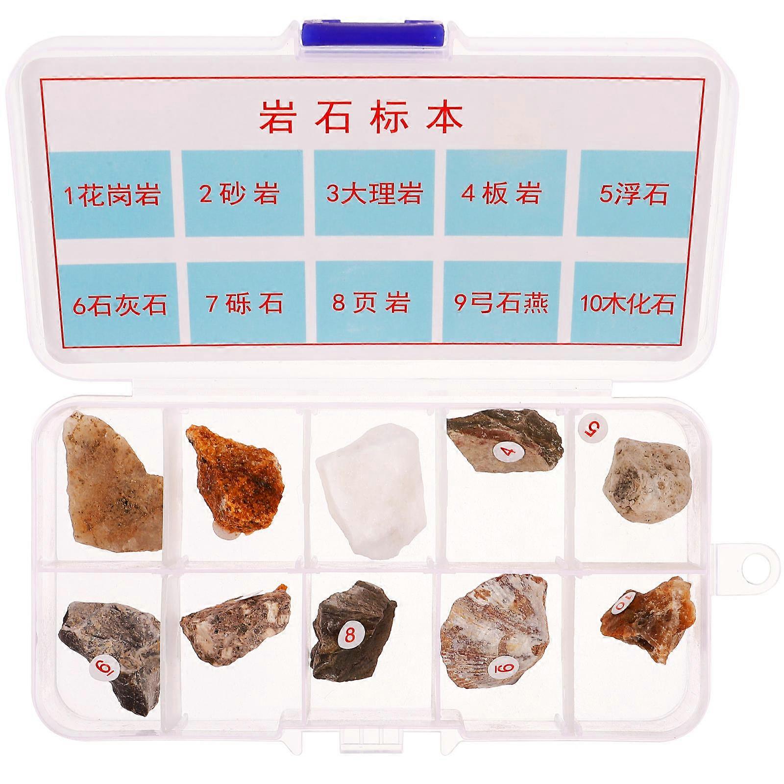 Mineral Rock Specimen For Display Natural Stone Ornament Home Decor Educational Tool Students 10Pcs