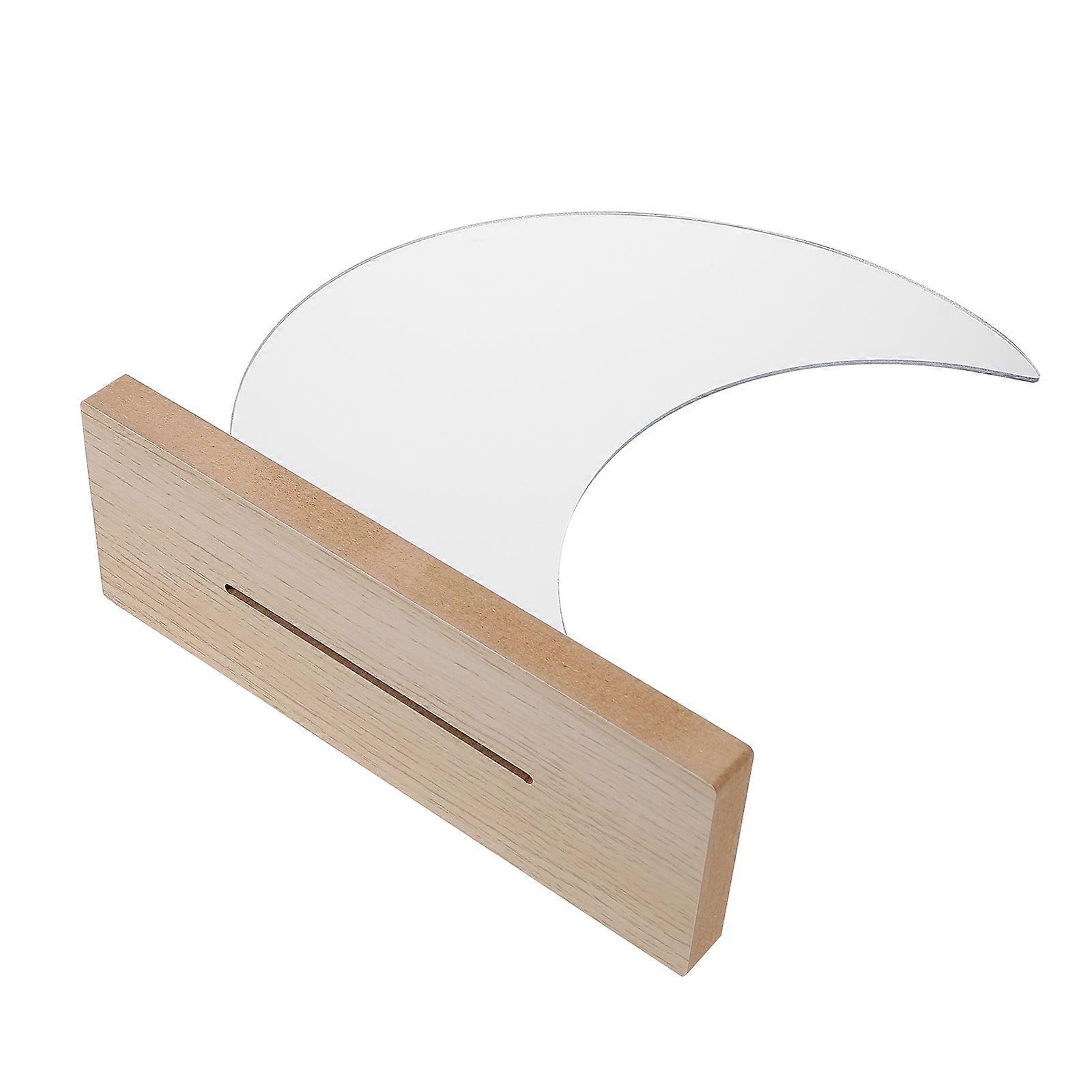 Creative Shaped Makeup Mirror for Home Use with Acrylic Material Beige Color 1pc