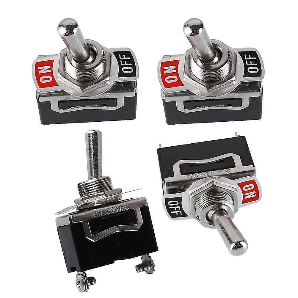 Power On Off Switch 10Pcs 250V 15A 2 Pin Dpdt Mini Toggle E-Ten1021 Black For Electrical Projects