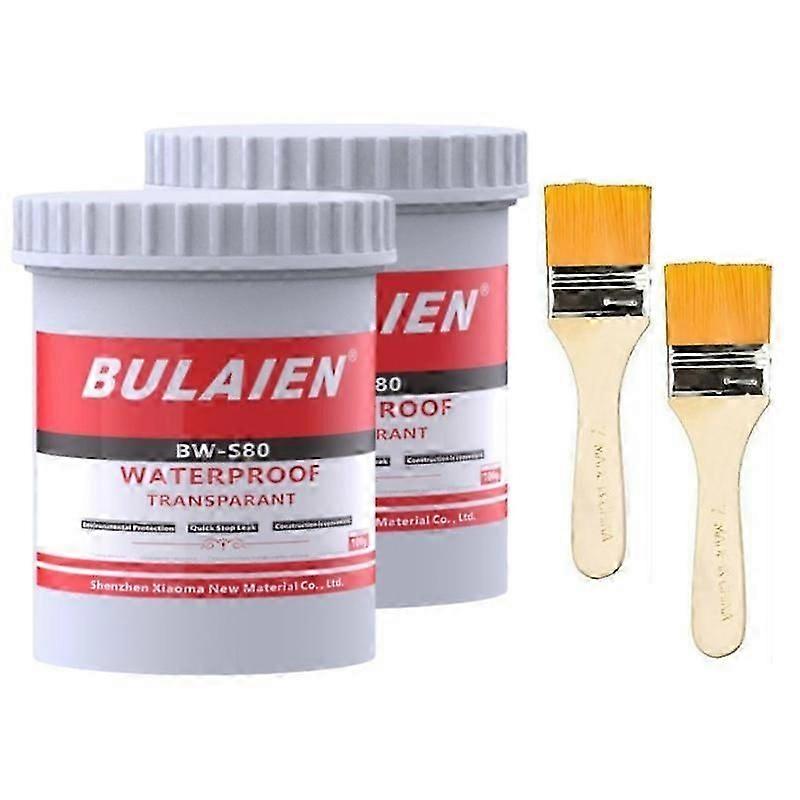 2x透明防水接着剤屋根外壁防水漏れ修理材料バスルームバスルームレンガフリー防水コーティング