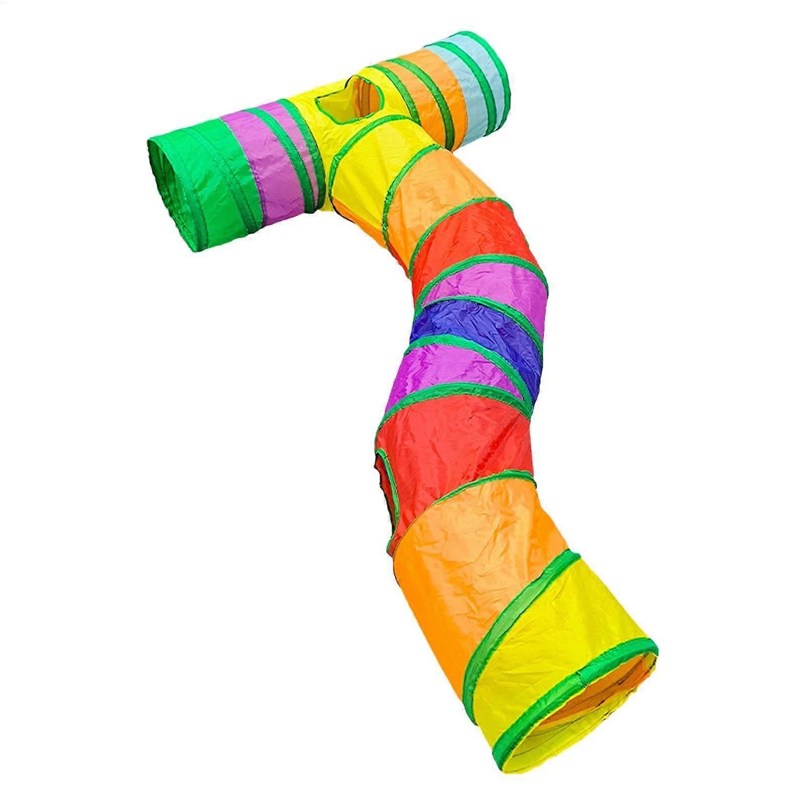 Cat Tunnel Toy - T-Form Interactive Cat Toy for Cats, Portable Indoor Cat Play Tunnel, Pet Toy