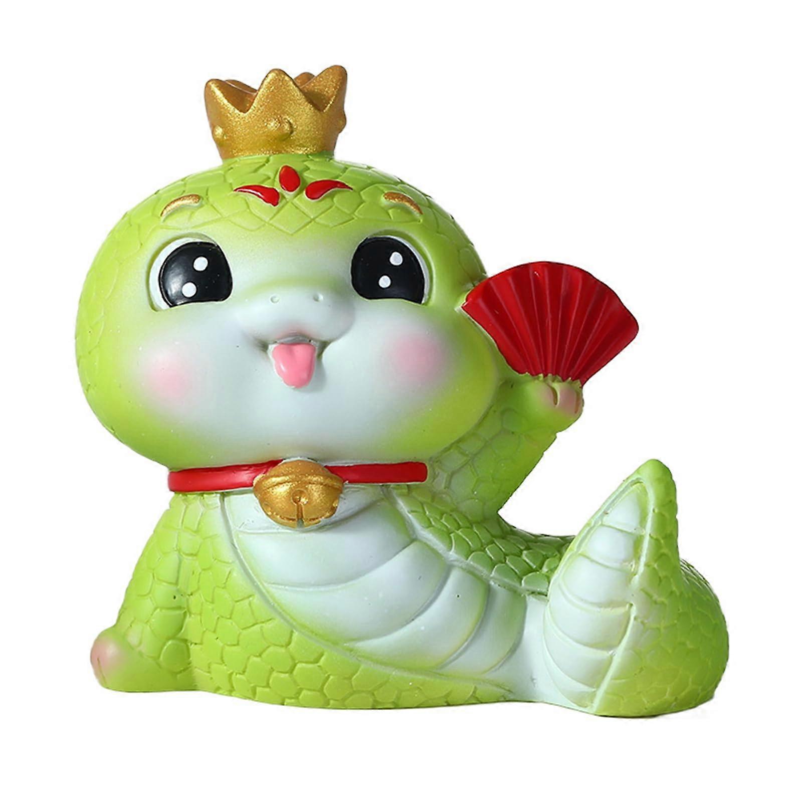 Lucky Charm Snake Figurine Bobblehead Snake Statue Snake Year Enthusiasts Unique Decorations Aesthetic Appearance